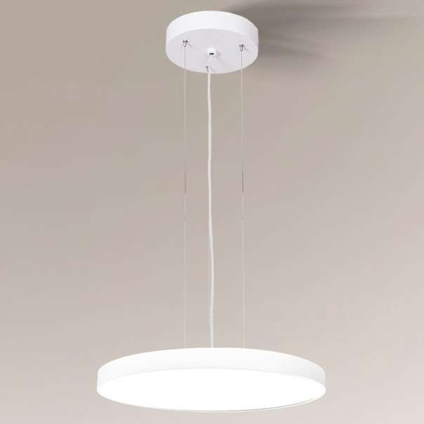 LAMPA wisząca NUNGO 6017 Shilo loftowa OPRAWA okrągła LED 24,48W 3000K zwis biały