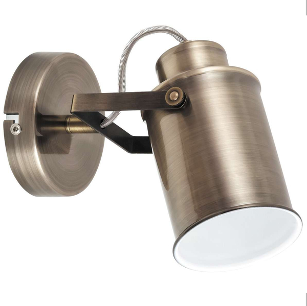 Kinkiet LAMPA ścienna PETER 5981 Rabalux metalowa OPRAWA reflektorek tuba antyczny brąz