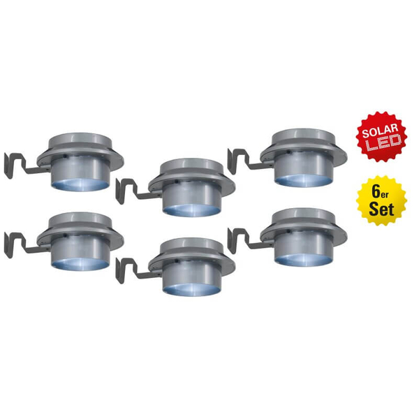 Zestaw 6 lamp rynnowych Mistra LED 0,2W szare kinkiety