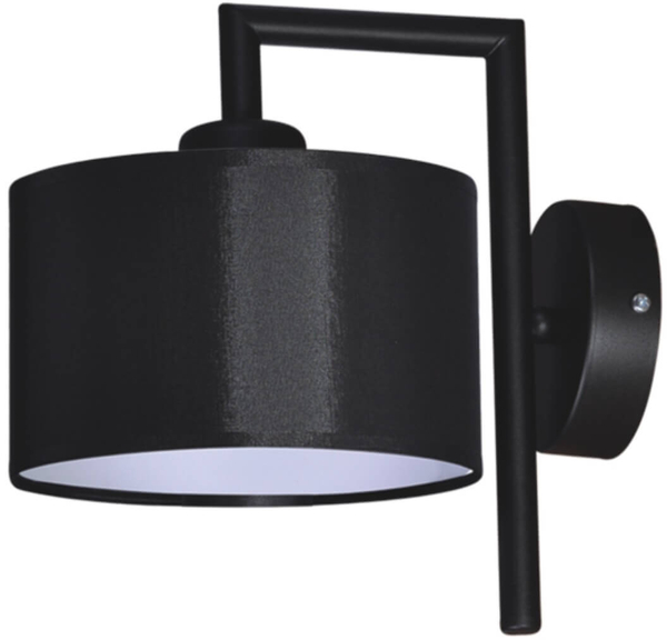 Lampa ścienna Simone K-4324 materiałowa do sypialni czarna