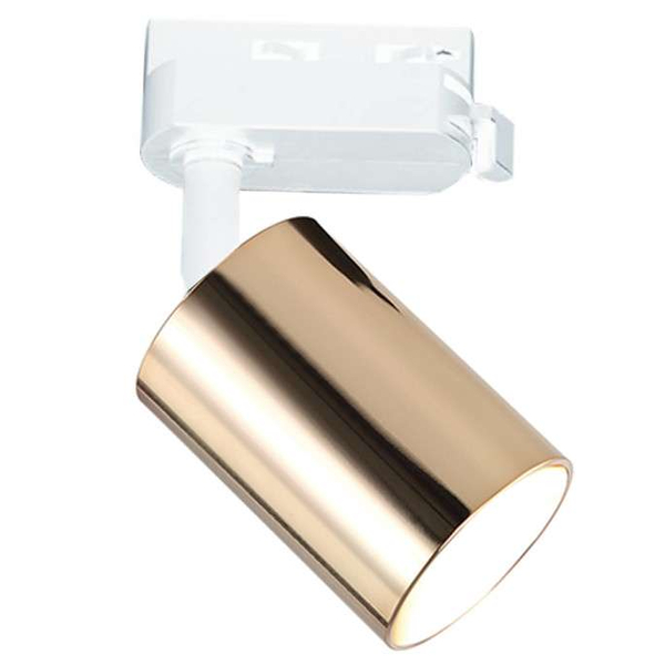 LAMPA sufitowa Kika Track Gold WH Orlicki Design metalowa OPRAWA do systemu szynowego 1-fazowego złota biała