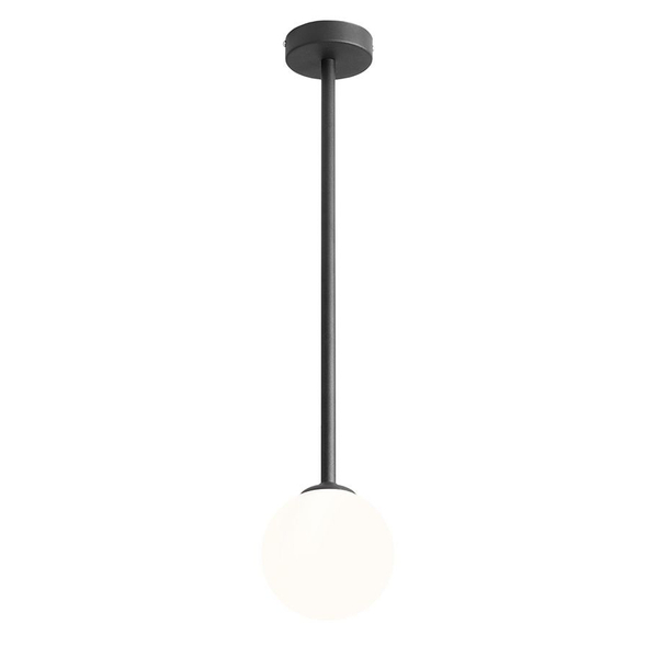 Loftowa lampa szklana Pinne 1-punktowa sufitowa pokojowa czarna