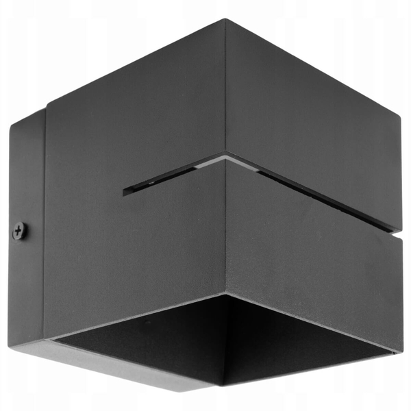 Metalowy kinkiet salonowy CGCUBENAT2BK cube lampa czarna
