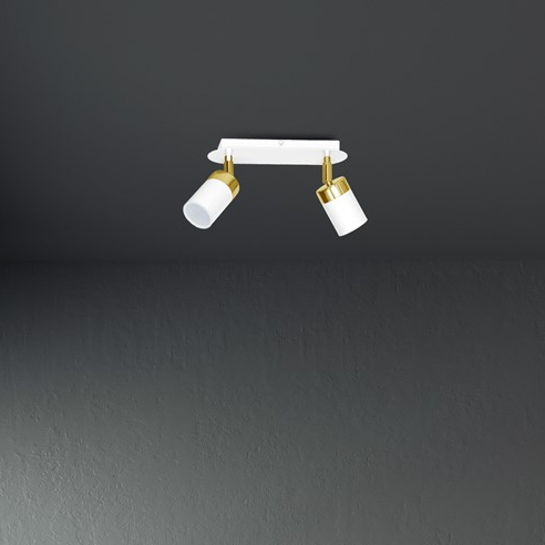 Reflektorowa LAMPA sufitowa JOKER MLP6129 Milagro metalowa OPRAWA plafon regulowane reflektorki białe złote