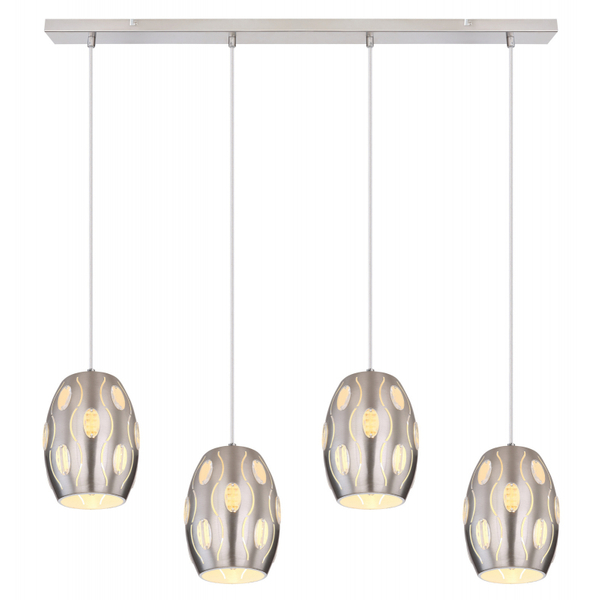 Wisząca lampa Glamour NARRI 24006-4H Globo transparentna kryształ nikiel