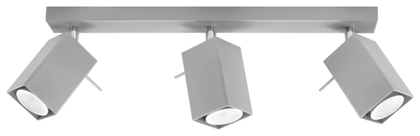 LAMPA sufitowa SL457 metalowa OPRAWA listwa regulowane reflektorki szara