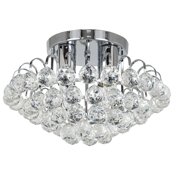 LAMPA sufitowa ELM6773/4 8C MDECO metalowa OPRAWA crystal glamour chrom