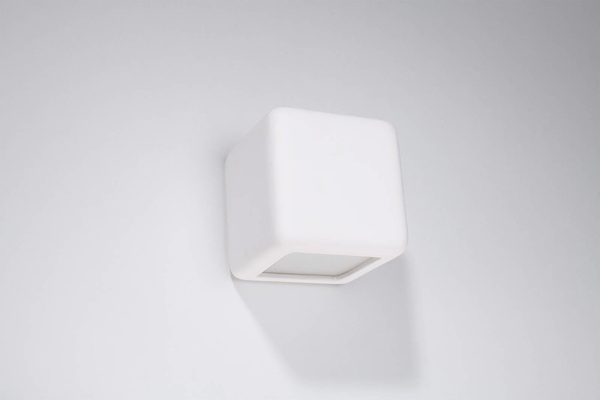Ceramiczna LAMPA ścienna SOL SL839 loftowa OPRAWA kinkiet kostka biała