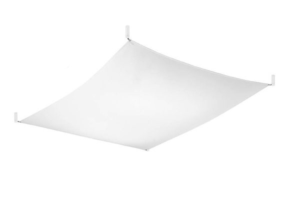 Plafon LAMPA sufitowa SL.0739 prostokątna OPRAWA materiałowa biała