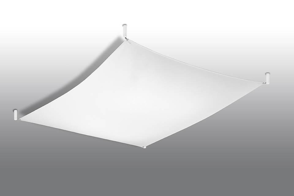 Plafon LAMPA sufitowa SOL SL739 prostokątna OPRAWA materiałowa biała