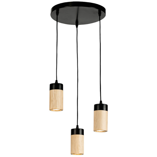 LAMPA wisząca ANNICK 1419304R Britop drewniana OPRAWA tuby ZWIS kaskada