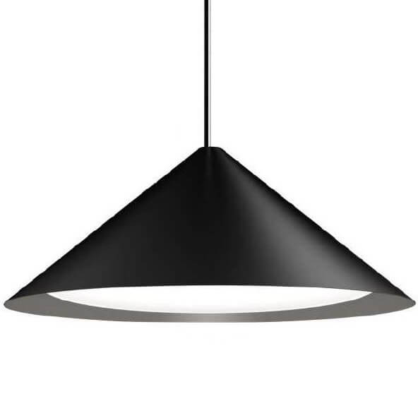 Metalowa lampa wisząca Triangolo czarny stożek do kuchni