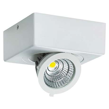 LAMPA sufitowa IGOR LED 6W 4000K 03127 Ideus metalowa OPRAWA kwadratowa regulowany plafon reflektorek biały