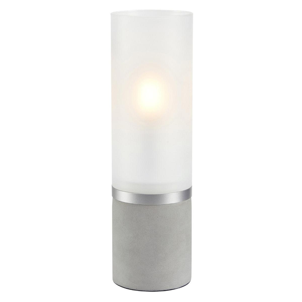 Biurkowa lampka Molo 108594 Markslojd tuba szklana betonowa biała
