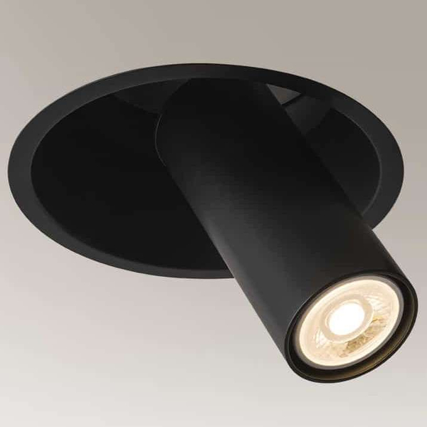 Wpust LAMPA sufitowa YAKUMO 7804 Shilo metalowa OPRAWA wpuszczana regulowana tuba czarna