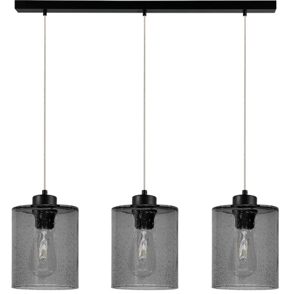 Loftowa LAMPA wisząca ZEFIR 111870304 Britop skandynawska OPRAWA szklany zwis przydymiony czarny