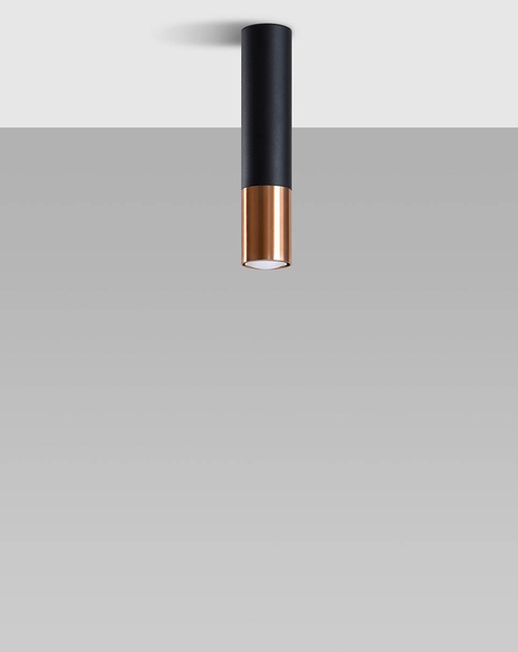 Downlight LAMPA sufitowa SL.0945 loftowa OPRAWA modernistyczna tuba metalowa czarna miedź