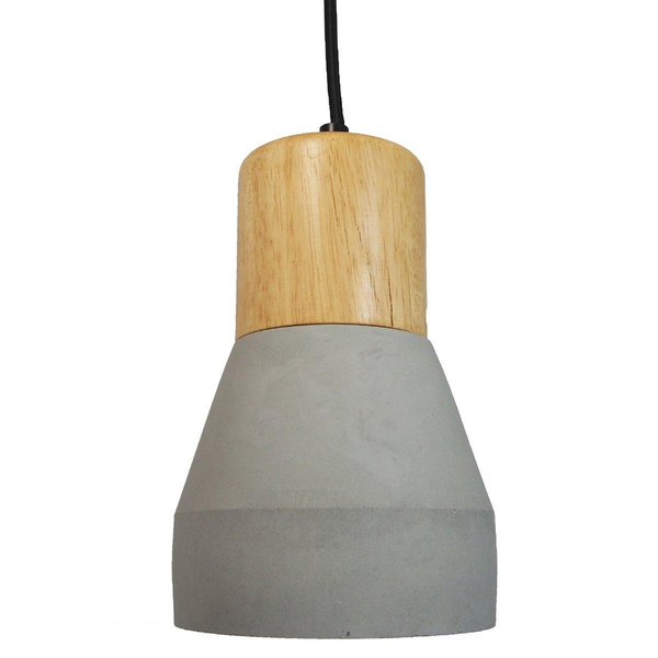 Betonowa lampa wisząca Concrete ST-5220-grey Step drewniana szara