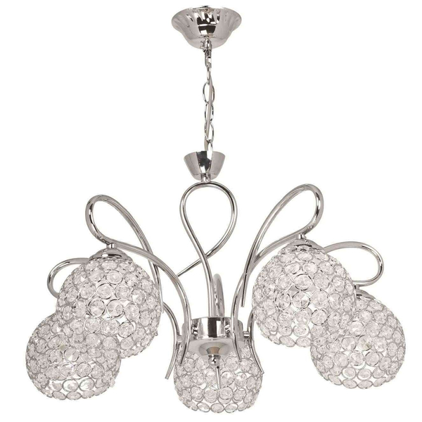 LAMPA wisząca VEN W-A 1537/5 dekoracyjna OPRAWA metalowy ZWIS crystal glamour patyna przezroczysty
