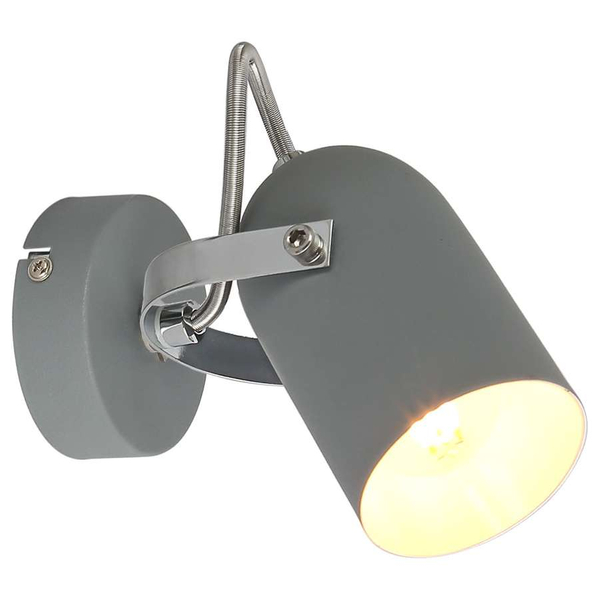 Kinkiet LAMPA ścienna GRAY 91-66473 Candellux metalowa OPRAWA regulowany reflekotrek szary