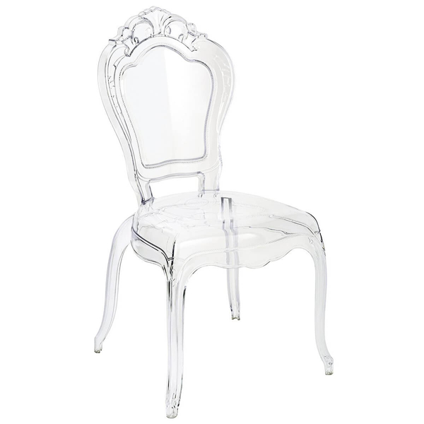Transparentne krzesło do sypialni King 666-APC King Home stylowe retro