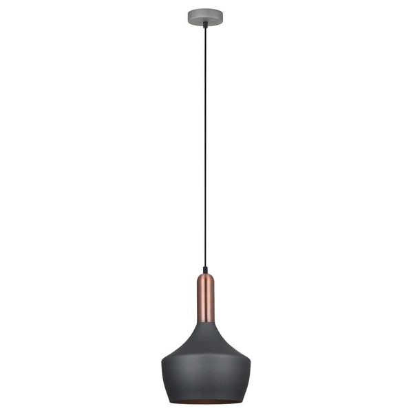 LAMPA wisząca OPHELIA MDM-3028/1 GR+RC Italux industrialna OPRAWA metalowy zwis loft miedź szary