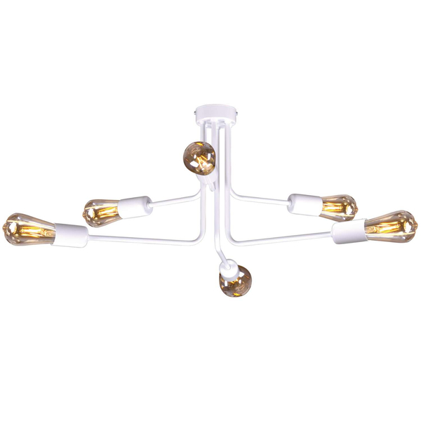 Plafon LAMPA sufitowa K-4041 Kaja industrialna OPRAWA metalowe pręty sticks białe