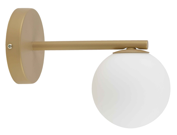 Loftowa LAMPA ścienna GAMA 33335 Sigma szklana kula kinkiet do sypialni złoty biały