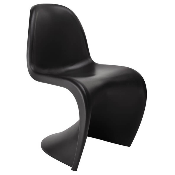 Designerskie krzesło salonowe Hover czarne z tworzywa