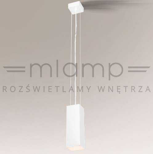 LAMPA wisząca SUWA 7648 Shilo prostokątna OPRAWA metalowa zwis biały