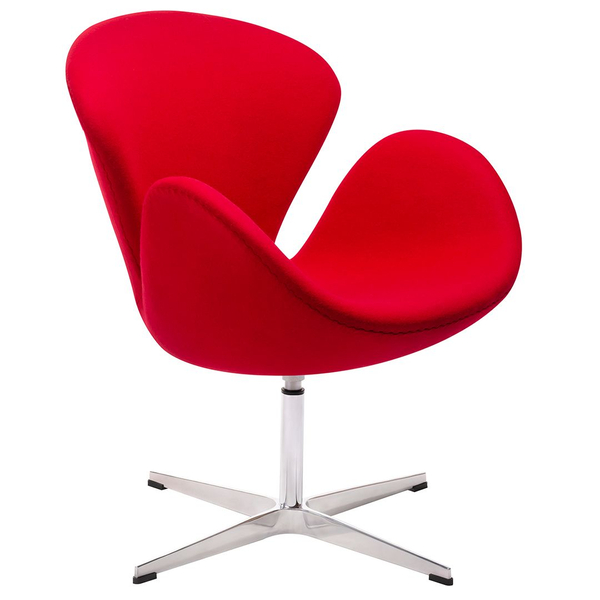 Wełniany fotel Swan Wool Premium JH028.RED.17 czerwony