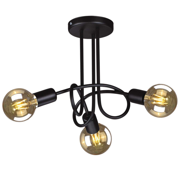 LAMPA sufitowa K-3620 Kaja metalowa OPRAWA loftowy plafon pręty sticks czarne