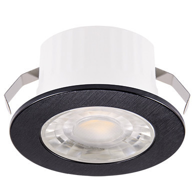 LAMPA wpust FIN LED C 03873 Ideus stropowa OPRAWA okrągła LED 3W 4000K łazienkowa IP44 czarna