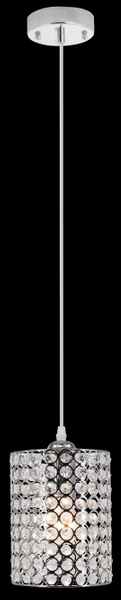 Okrągła lampa wisząca ELM5010/1 8C z kryształkami chrom