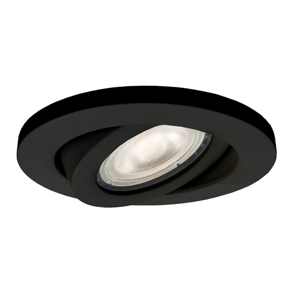 Regulowana lampa podtynkowa LP-440/1RS BK movable okrągła czarna