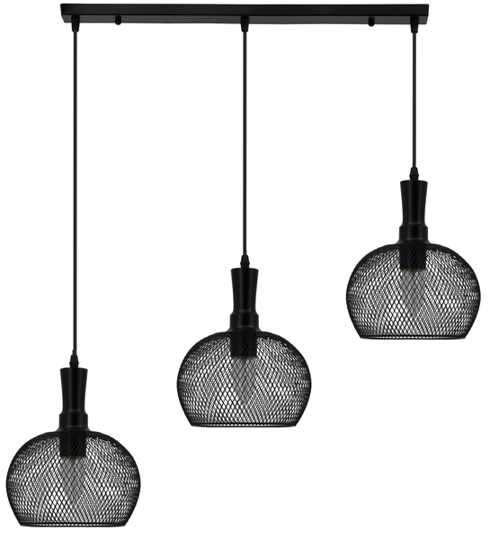 Industrialna lampa wisząca ELM9902/3 ZWIS - 01 czarne druciaki