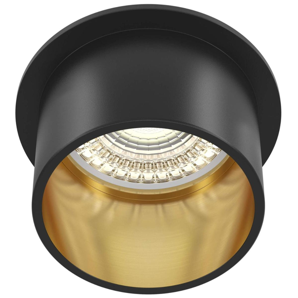 Lampa sufitowa wpustowa  Reif DL050-01GB oczko złote czarne