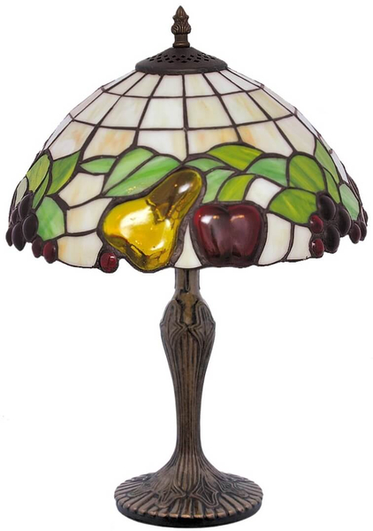 Lampa stołowa Fruit K-G12550 witraż owoce multikolor