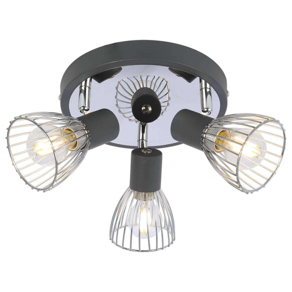 Plafon LAMPA sufitowa MODO 98-61546 Candellux okrągła OPRAWA regulowany SPOT druciane reflektorki chrom czarne