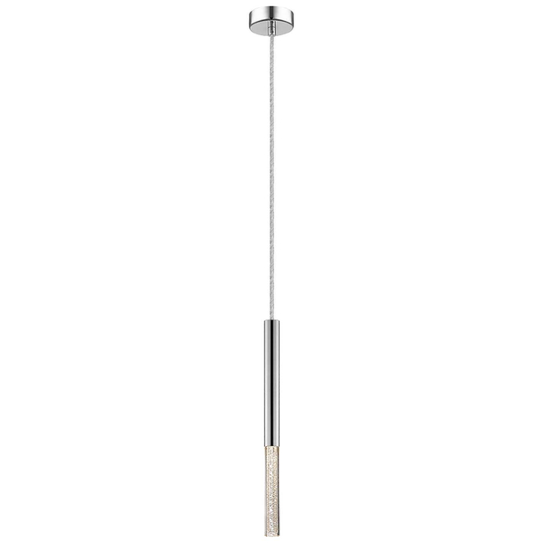 LAMPA wisząca ONE P0461-01E-F4F4 Zumaline metalowa OPRAWA sopel LED 5W 3000K zwis tuba srebrny
