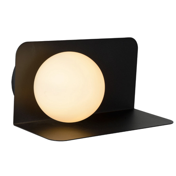 LAMPA ścienna BONNI 45200/01/30 Lucide szklana OPRAWA kula ball kinkiet czarna biała