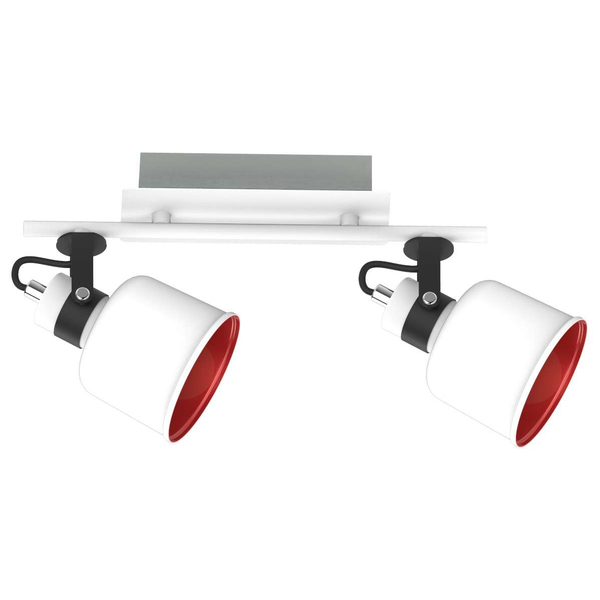 LAMPA sufitowa na listwie KET1112 reflektorki industrialne białe czerwone