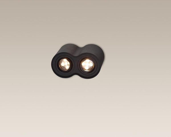 Spot LAMPA sufitowa BASIC ROUND II C0086 BK Maxlight metalowa OPRAWA oczka regulowane czarne