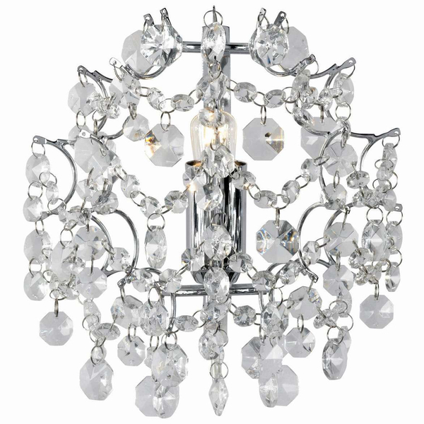 Glamour LAMPA ścienna ROSENDAL 102335 Markslojd kryształowa OPRAWA kinkiet crystals pałacowy przezroczysty chrom
