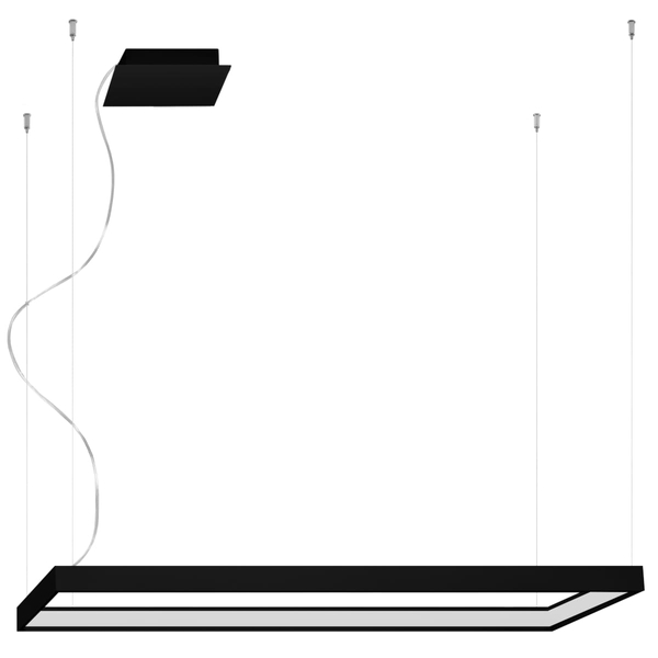 Minimalistyczna lampa wisząca TH.163 czarna LED 50W pokojowa 