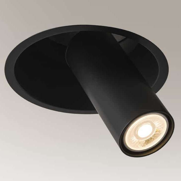 Industrialna LAMPA sufitowa YAKUMO 7806 Shilo okrągła OPRAWA metalowa WPUST regulowana tuba czarna