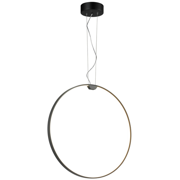 Nowoczesna lampa wisząca Acirculo ring LED 36W czarny