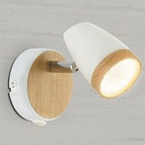 Kinkiet LAMPA ścienna KAREN 5564 Rabalux metalowa OPRAWA skandynawski reflektorek LED 4W 3000K regulowany drewno biały