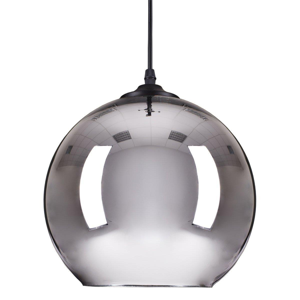 LAMPA wisząca KKST-9021-M CHROM szklana OPRAWA zwis kula ball chrom