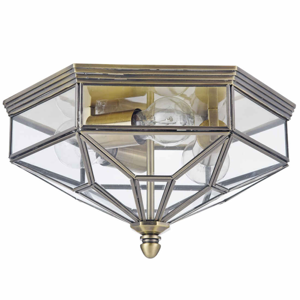 LAMPA sufitowa ZEIL H356-CL-03-BZ Maytoni szklana OPRAWA plafoniera klatka brąz